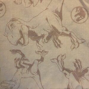 Jurassic Park Dinosaur Graphic Pillow Case Pair Sepia Brown Standard